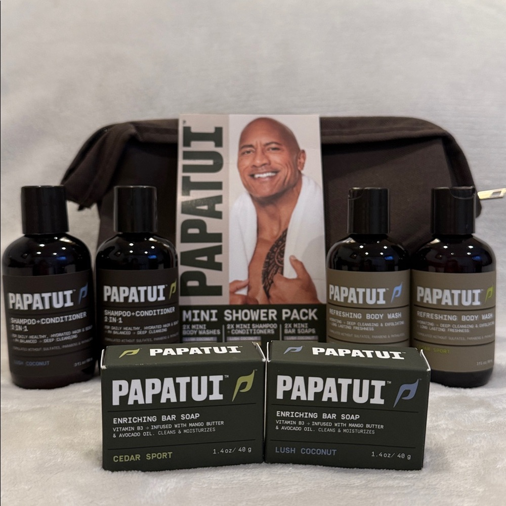 NWT PAPATUI travel mini shower pack bundle of 7